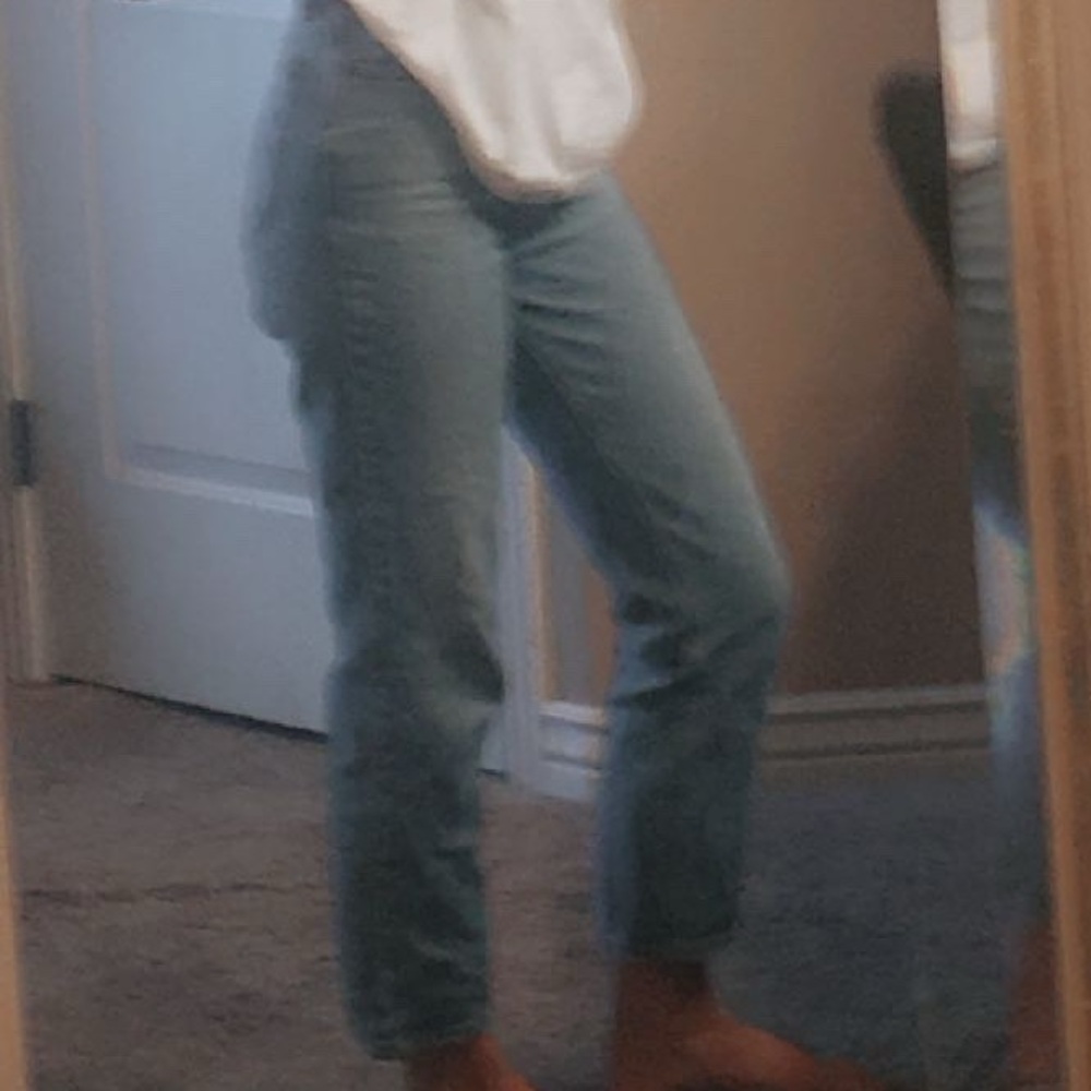 Straight Leg Denim Jeans
